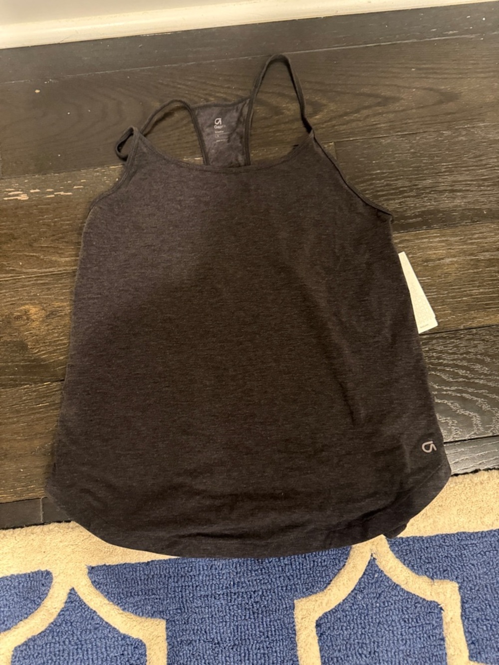 GAP fit Charcoal Black Racerback Tank Small
